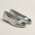 Servanie | Metallic Open-Toe Flat Sandal