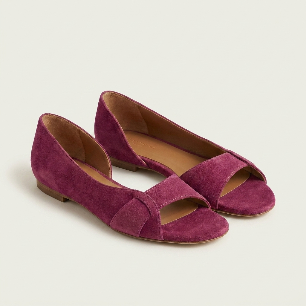 Livanora | Suede Low-Back Open-Toe Slide