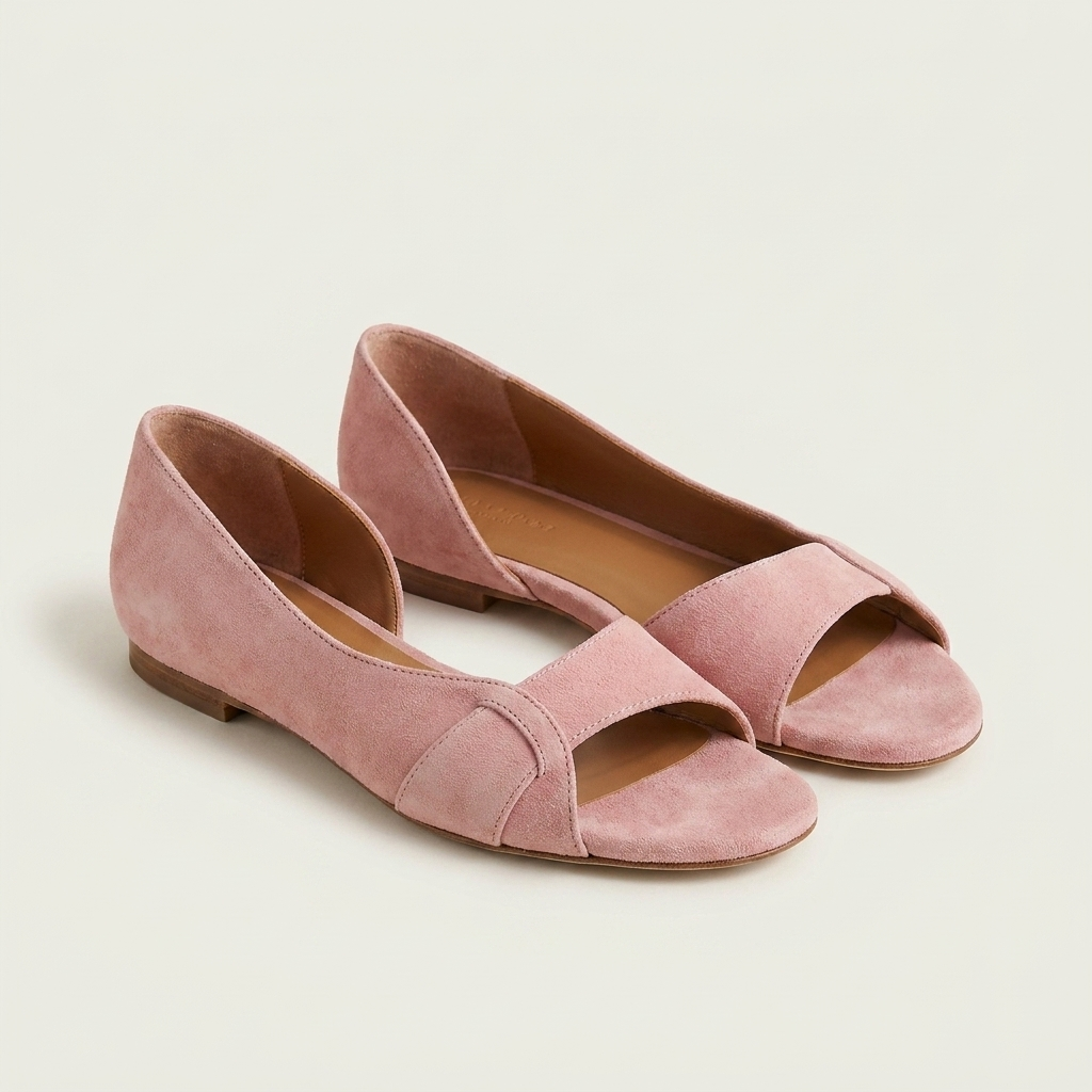 Livanora | Suede Low-Back Open-Toe Slide
