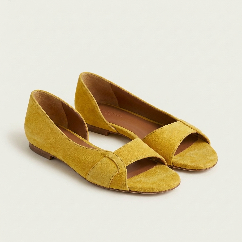 Livanora | Suede Low-Back Open-Toe Slide