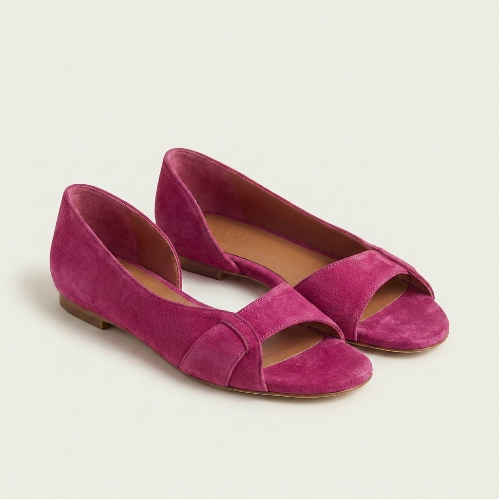 Livanora | Suede Low-Back Open-Toe Slide