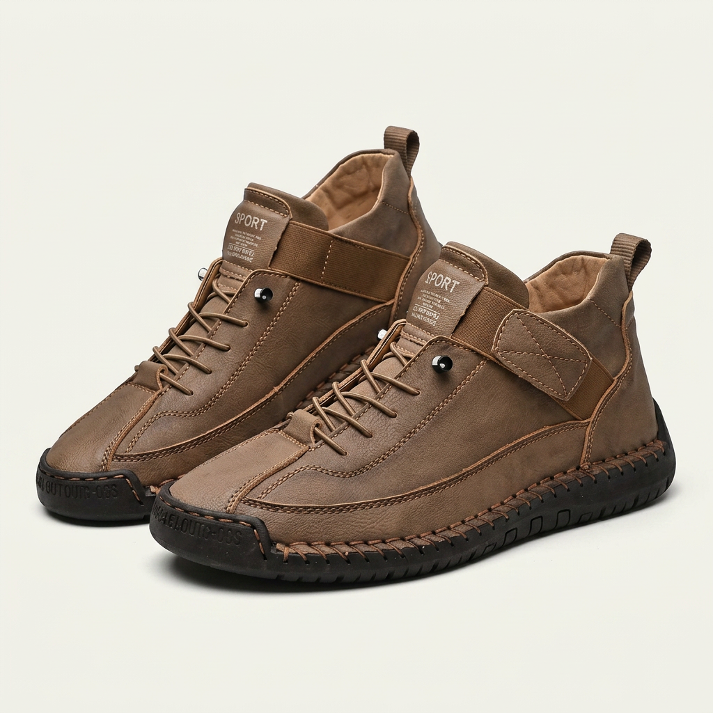 Taylor | Wide-Toe Orthopedic Slip-On Leather Sneakers
