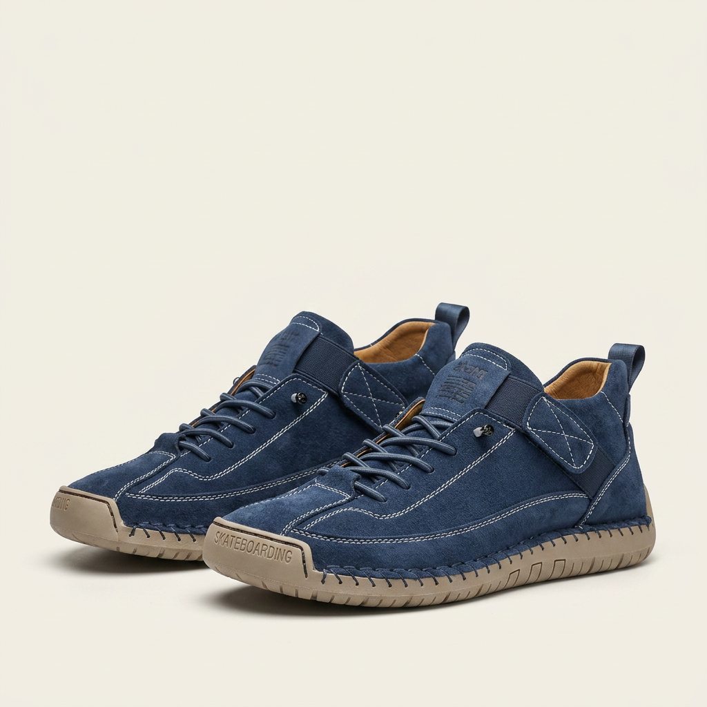 Taylor | Wide-Toe Orthopedic Slip-On Leather Sneakers