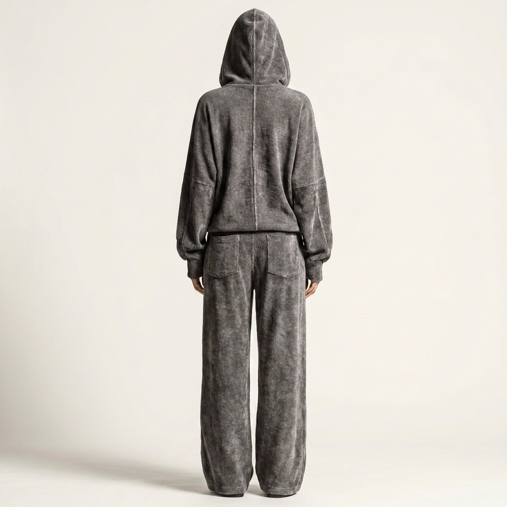 Francina | Zip-Hooded Pullover & Wide-Leg Pants Set