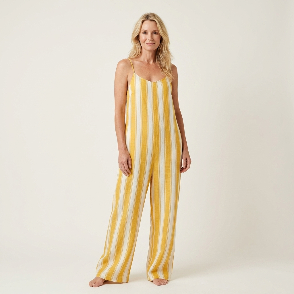 Sadiana | Striped Wide-Leg Cocoon Jumpsuit