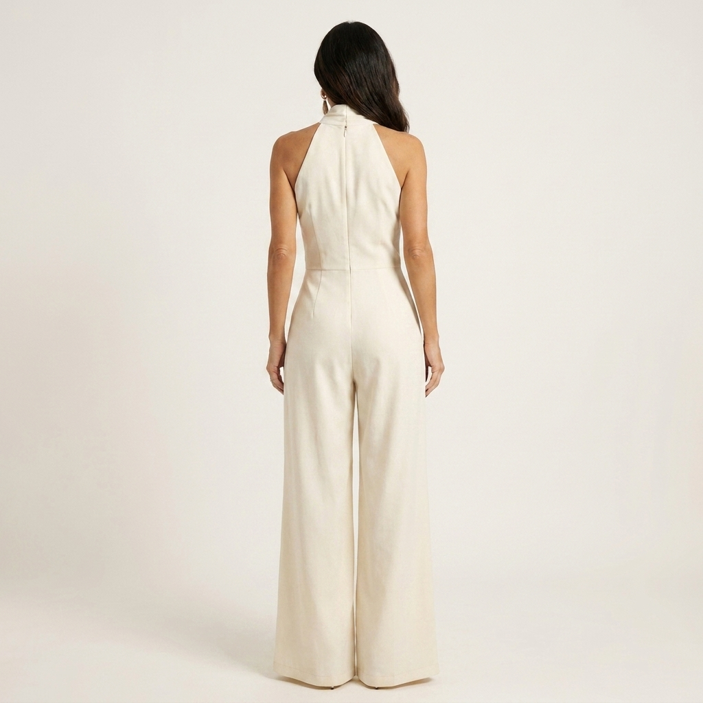 Davina | Tailored Shawl Collar Tie-Front Jumpsuit
