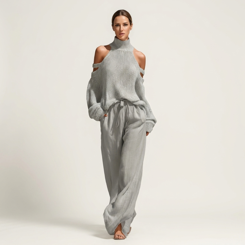 Alessiana | Elegant Bardot Two-Piece Set