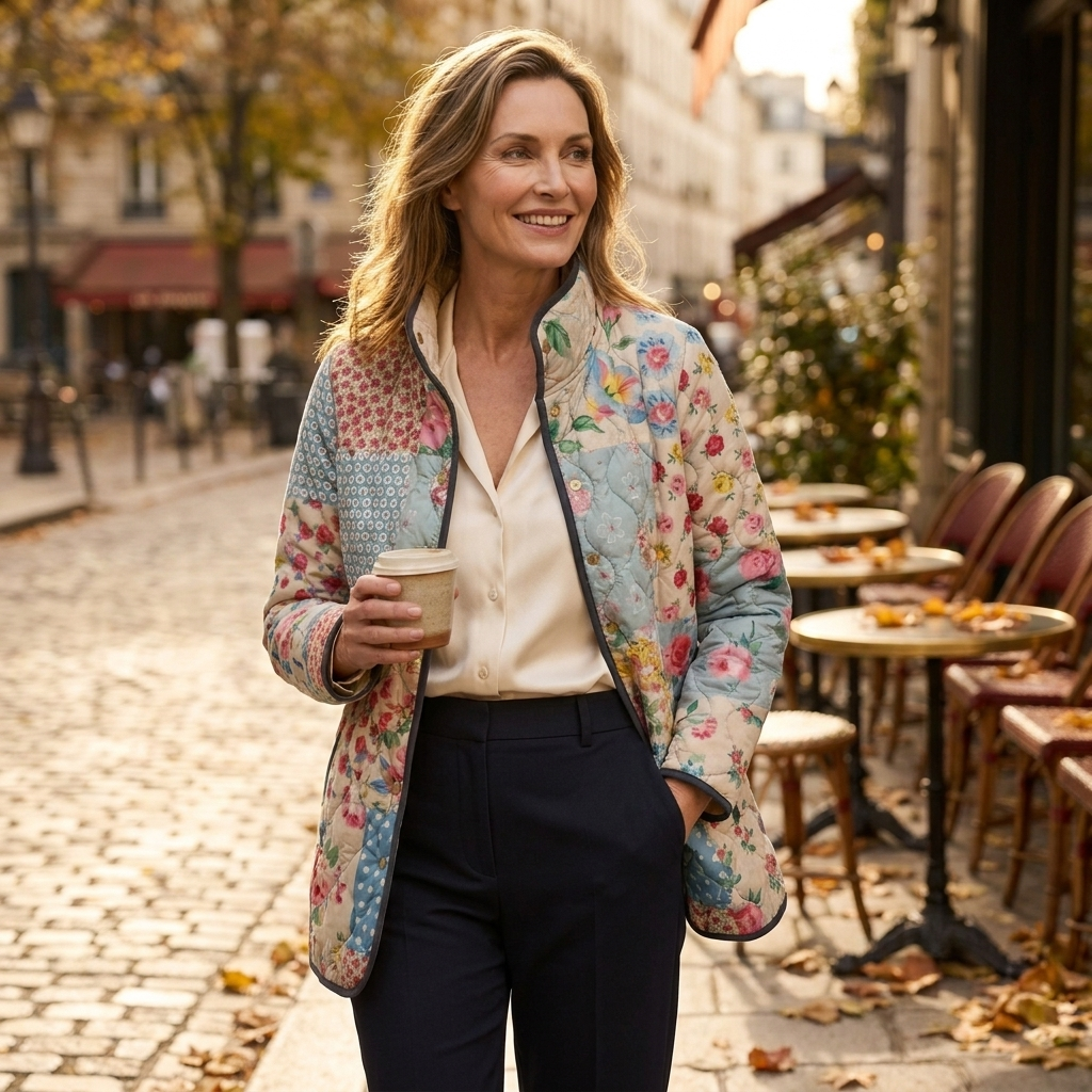 Zarae | Charming Floral Quilted Jacket for Women