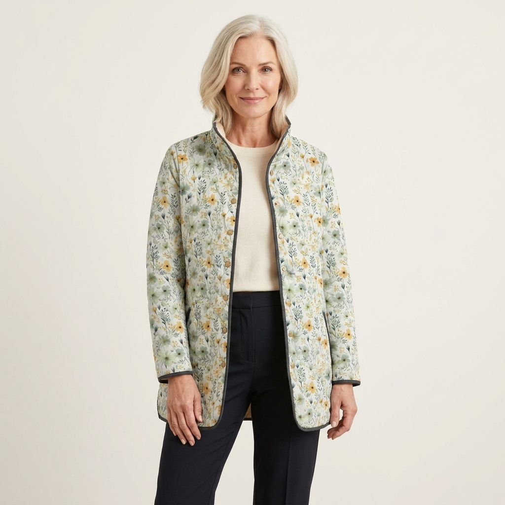 Nola | Delightful Floral-Printed Quilted Jacket