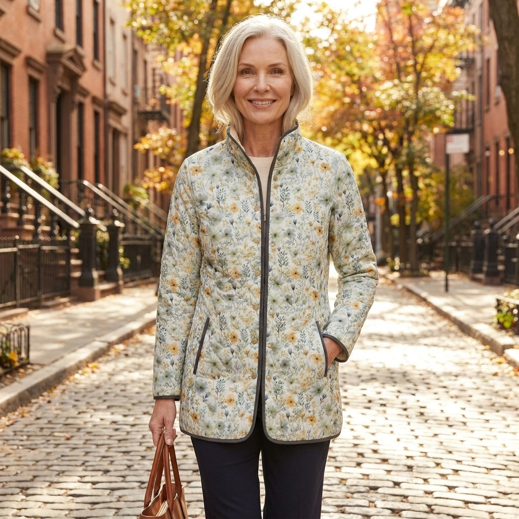 Nola | Delightful Floral-Printed Quilted Jacket