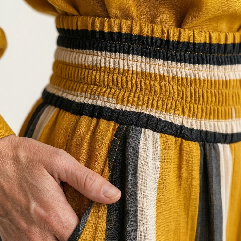 Angie | Stand Collar Lantern Sleeve Top & Flare Pant Set