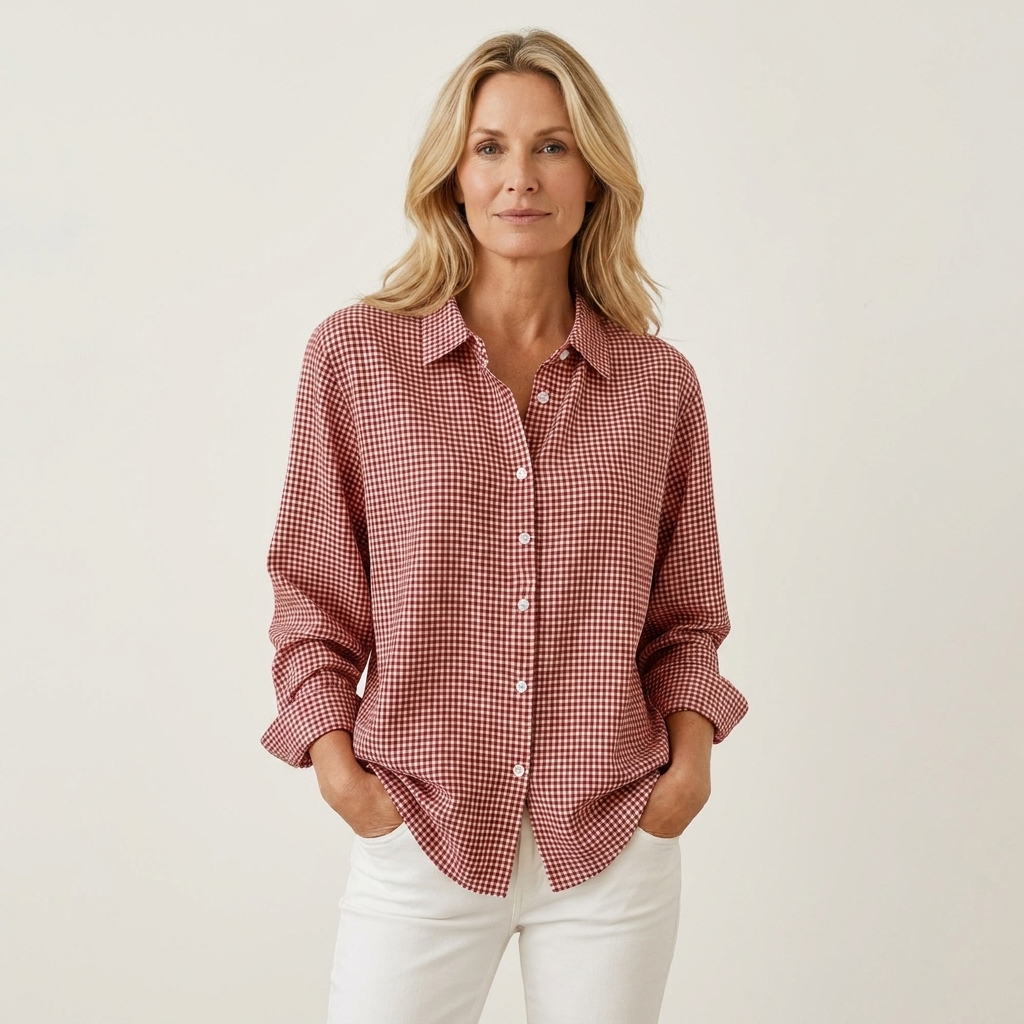 Millie | Checkered Button-Front Shirt