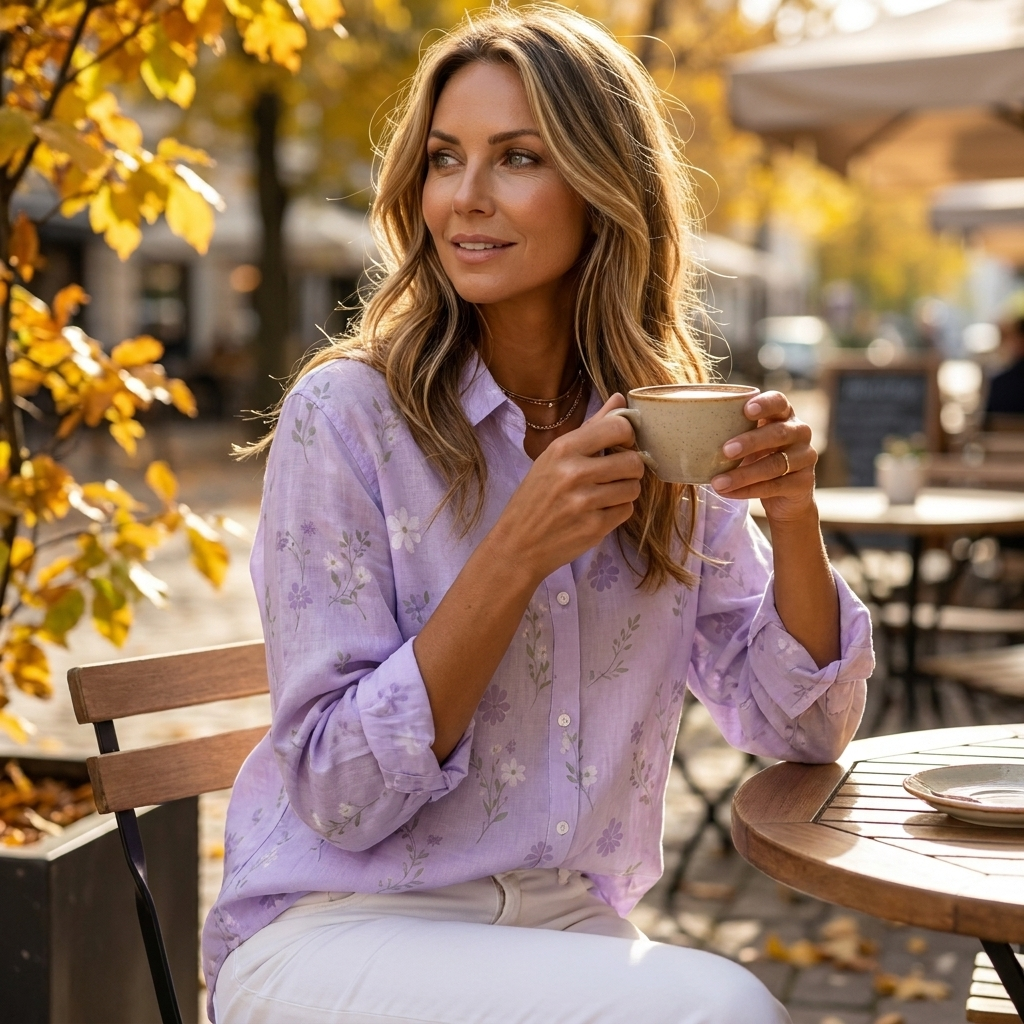 Fleurette | Lavender Floral Blouse