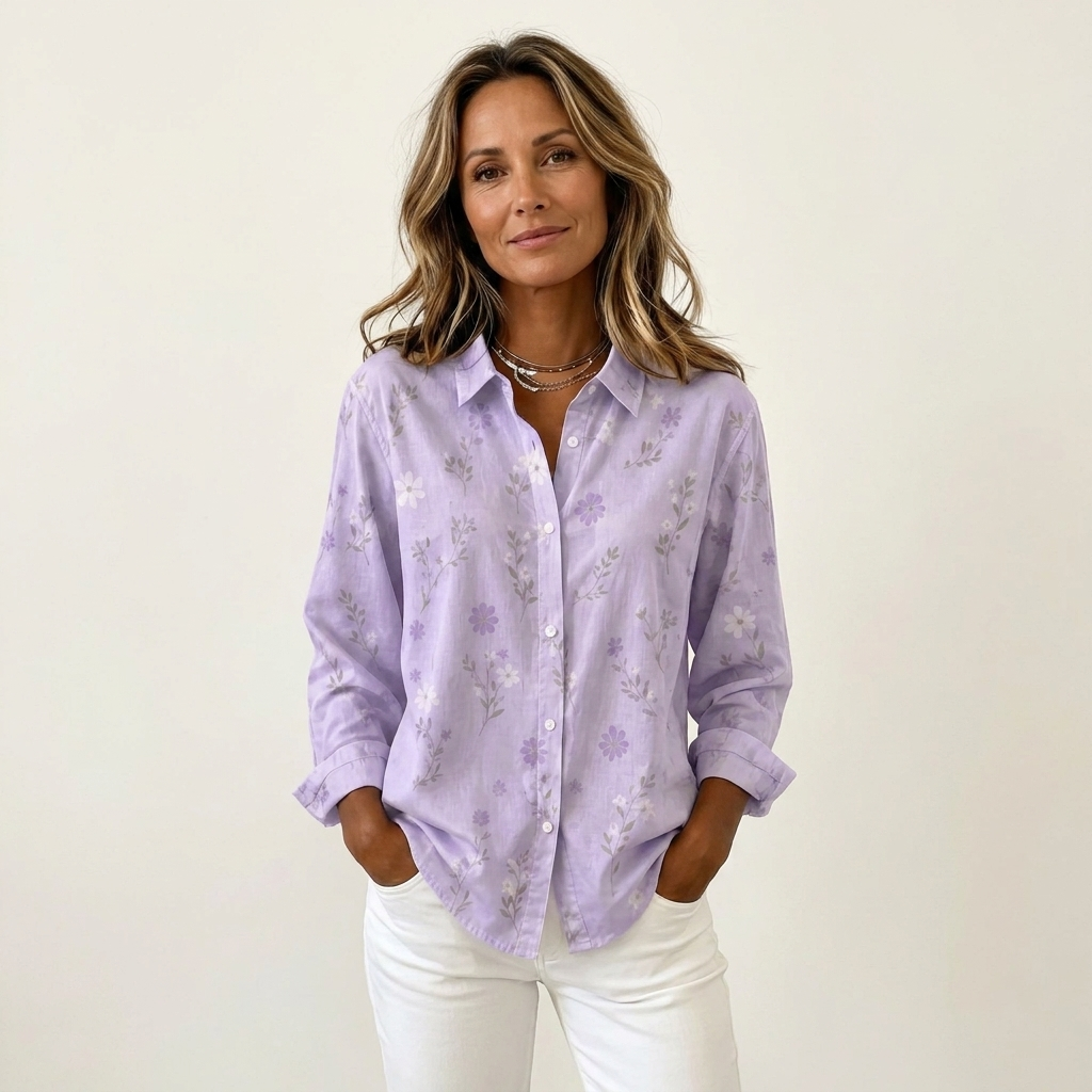 Fleurette | Lavender Floral Blouse