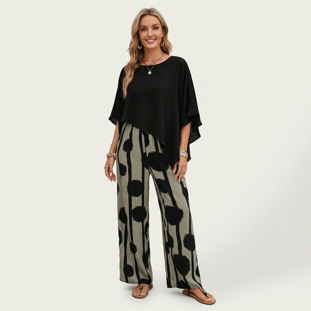 Kalliope | Elastic Waist Two-Piece Coordinated Set