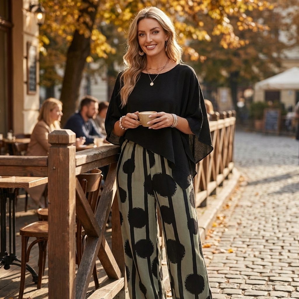 Kalliope | Elastic Waist Two-Piece Coordinated Set
