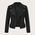 Liliana | Short Suede-Look Jacket With Asymmetric Zip