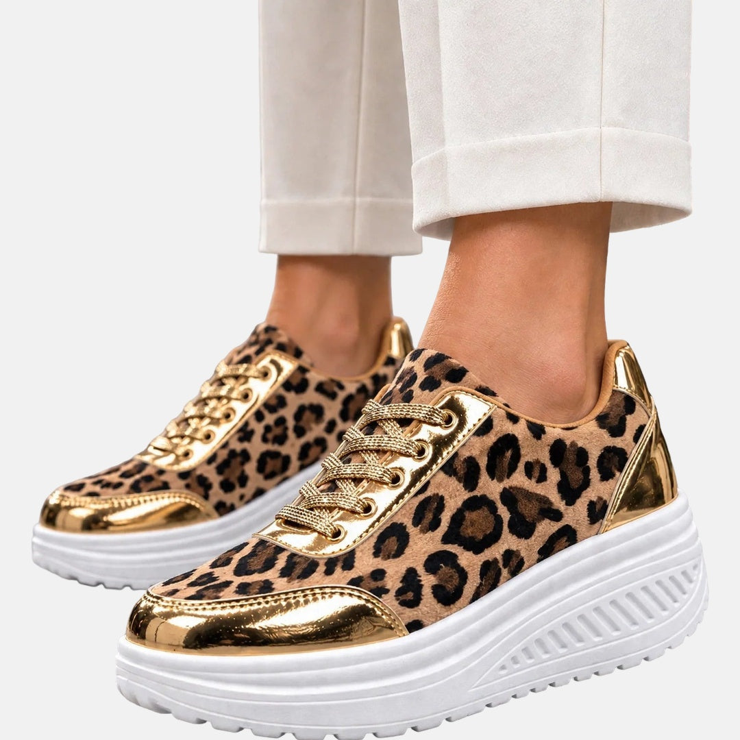 Loretta | Leopard Print Platform Sneakers