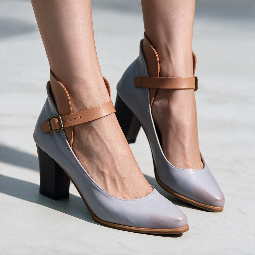Mariona | Western Block Heels With Ankle Strap