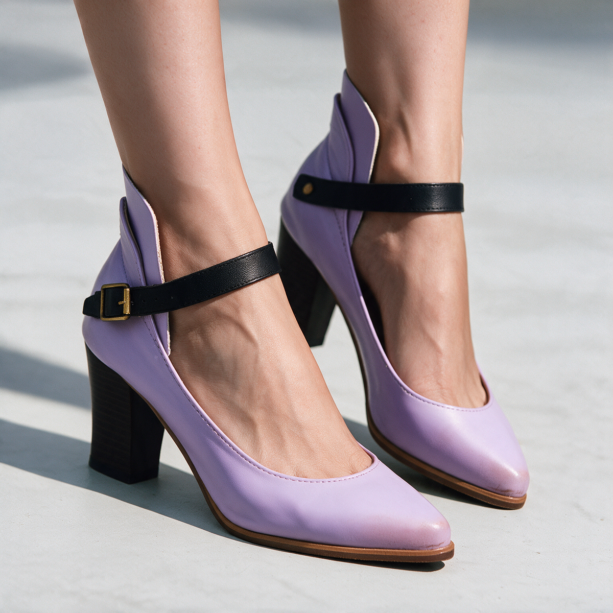 Mariona | Western Block Heels With Ankle Strap