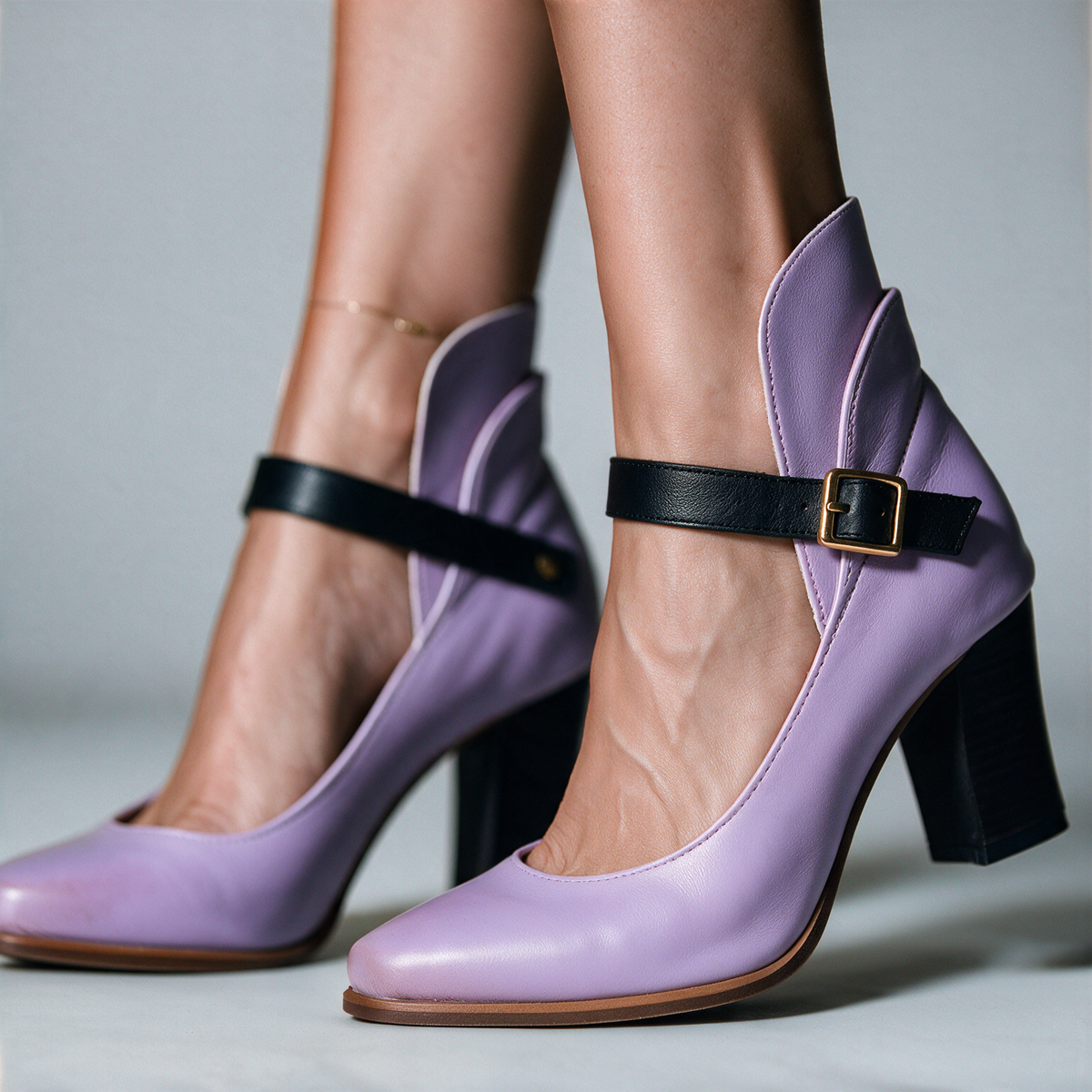 Mariona | Western Block Heels With Ankle Strap
