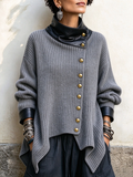 Oliviana | Faux Leather Trim Knit Cardigan Jacket
