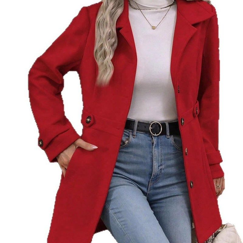 Bea | Fitted Single-Breasted Coat With Notch Lapels