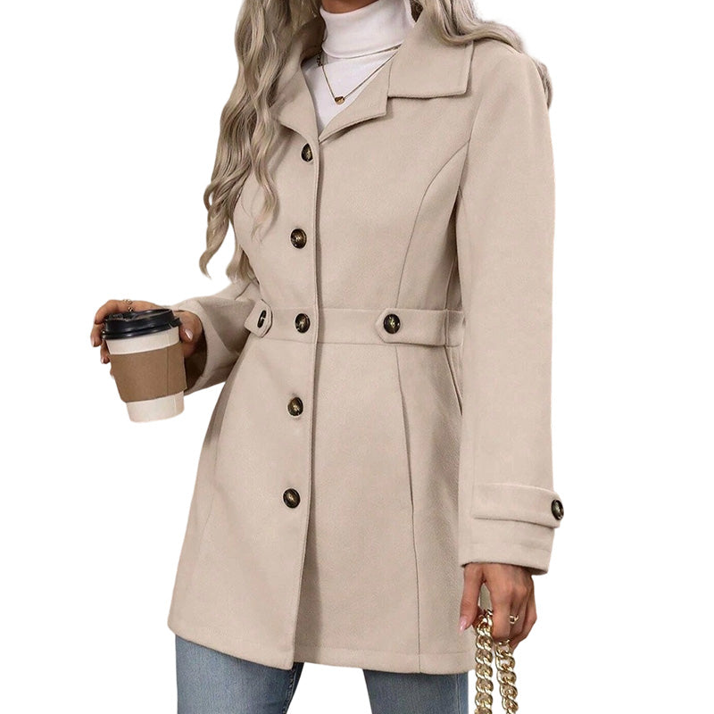 Bea | Fitted Single-Breasted Coat With Notch Lapels