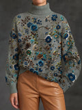 Thalassa | Sage Bloom Turtleneck