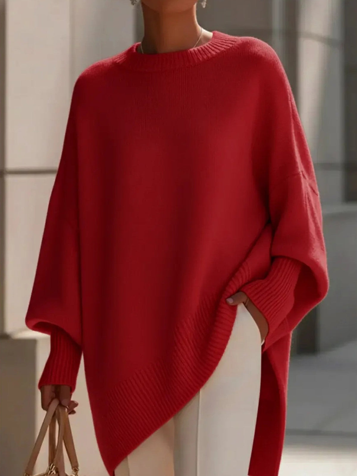 Marisela | Relaxed Batwing Knit Sweater