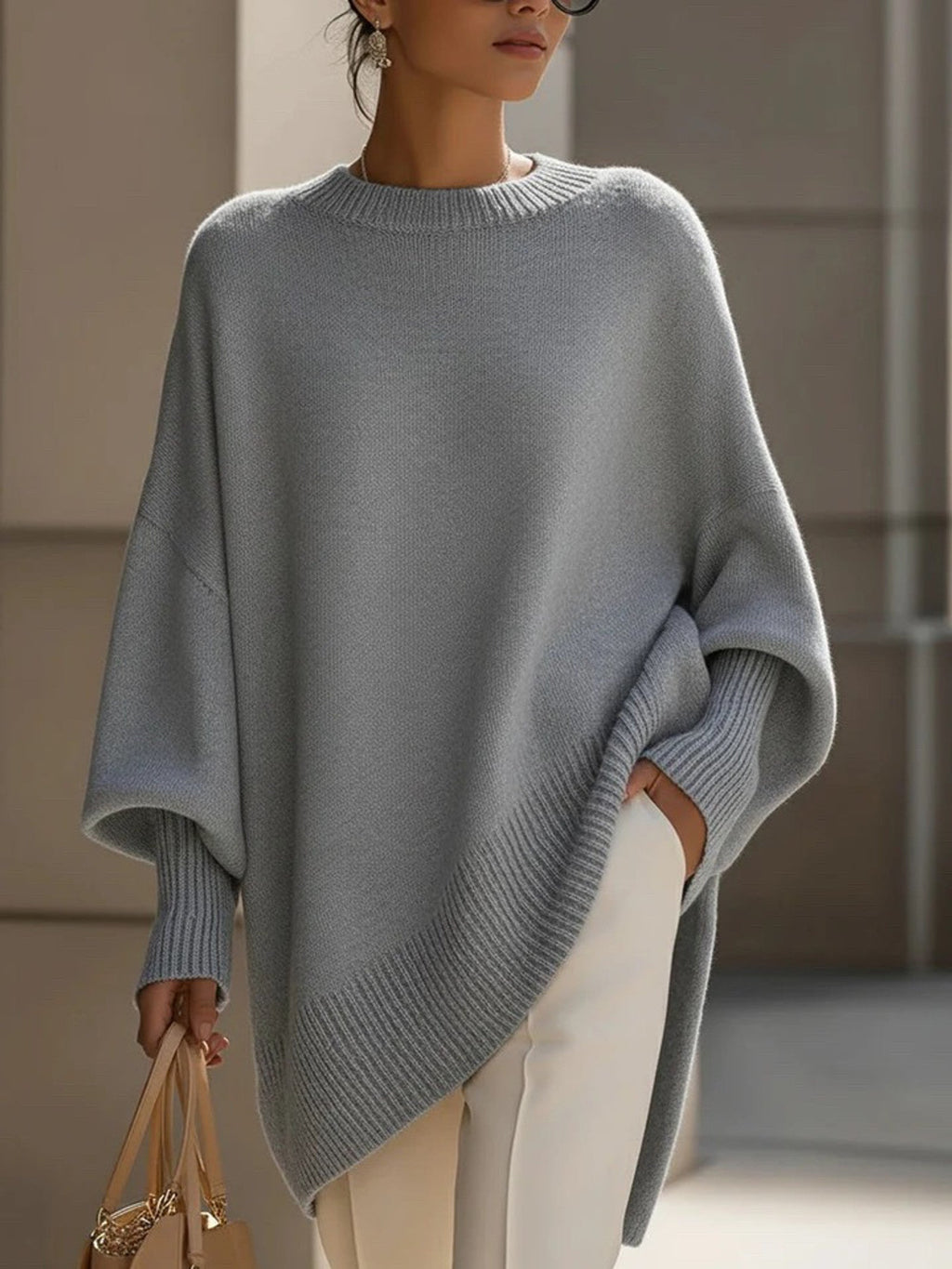 Marisela | Relaxed Batwing Knit Sweater