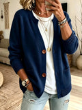 Fabiola | Two-Pocket Button Knit Cardigan