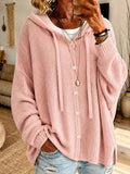 Pavla | Hooded Cardigan With Drawstring Buttons