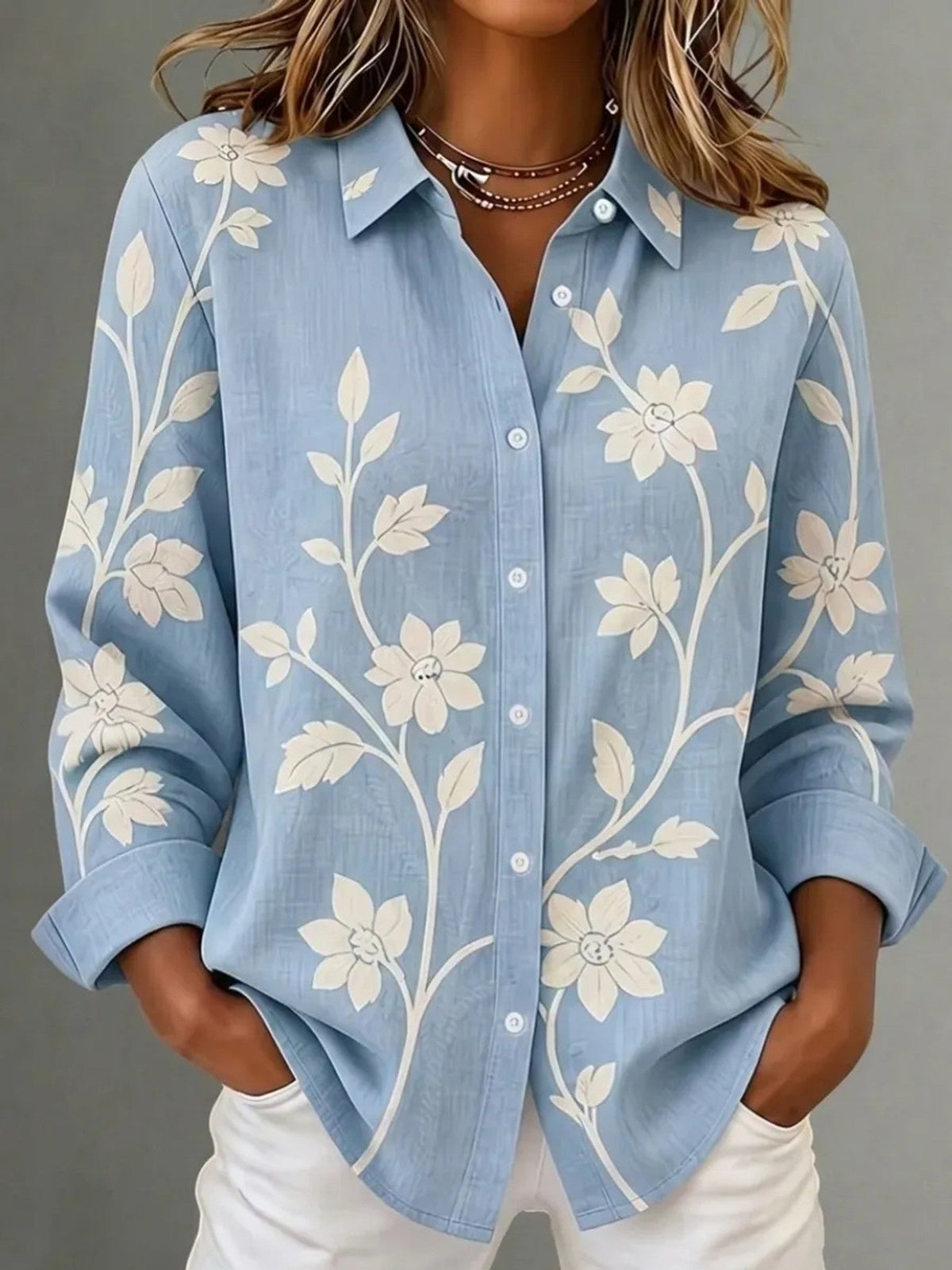 Saskia | Floral Print Shirt