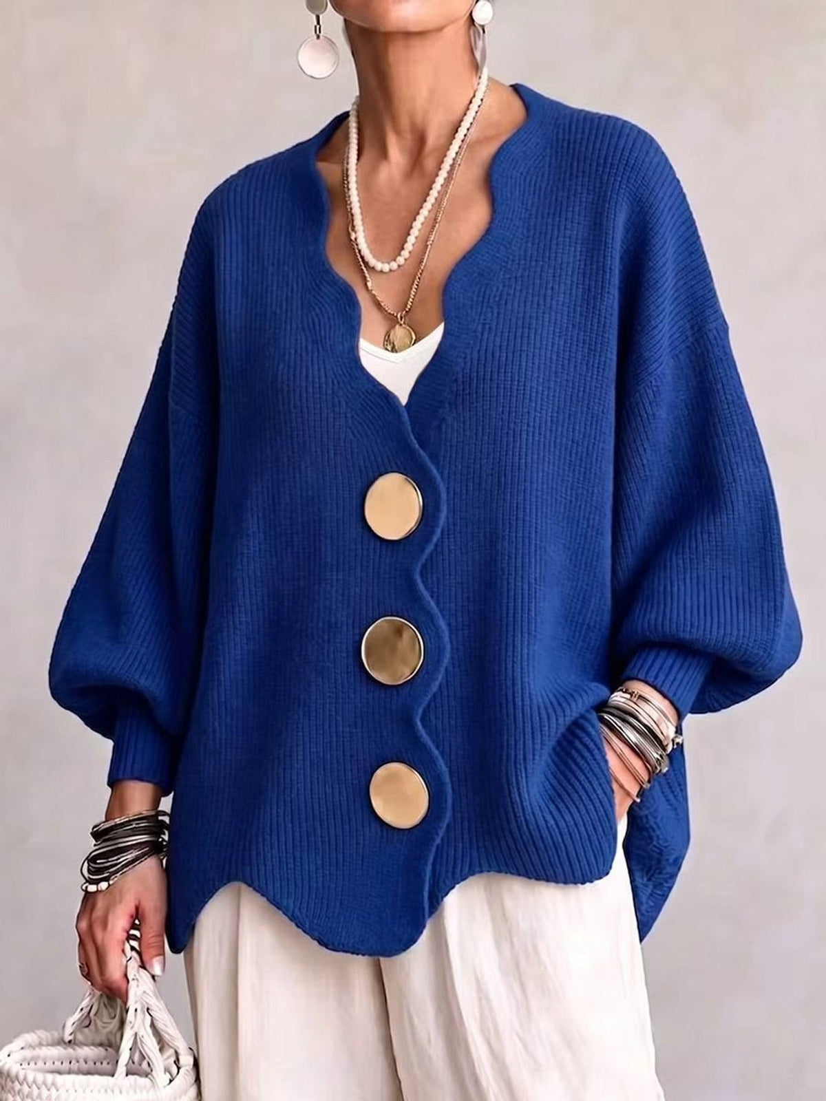 Odalys | Wavy Knit Cardigan